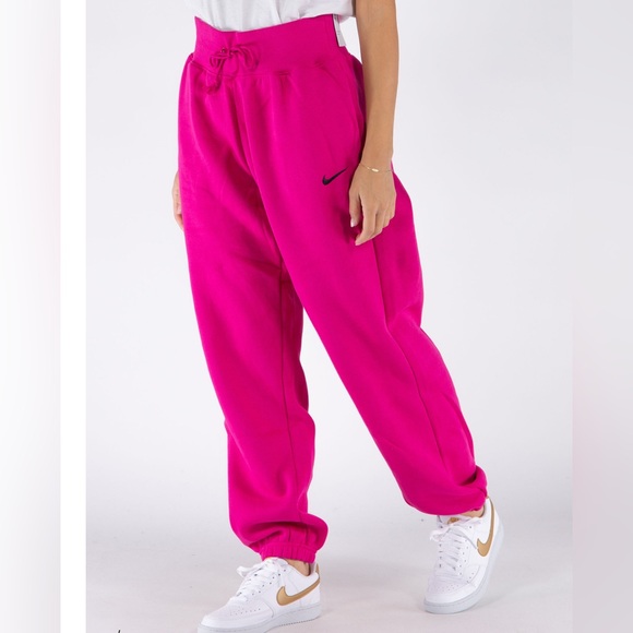 Nike Womens Phoenix Fleece Sweatpants Joggers Size S pink Casual - Picture 1 of 8
